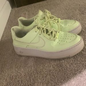 Neon green Air Force 1 8.5 women’s